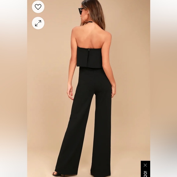 Lulu’s Power of Love Black Strapless Jumpsuit Black Size M - Picture 4 of 7